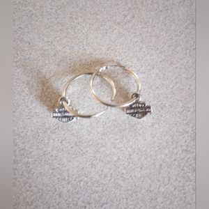 Harley Davidson hoop earrings